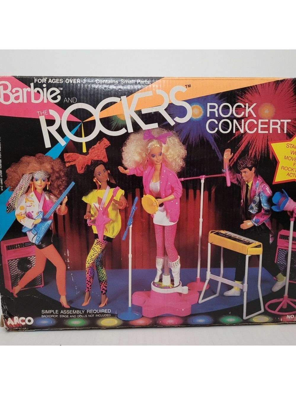 Vintage 1986 Barbie and The Rockers Concert #7743